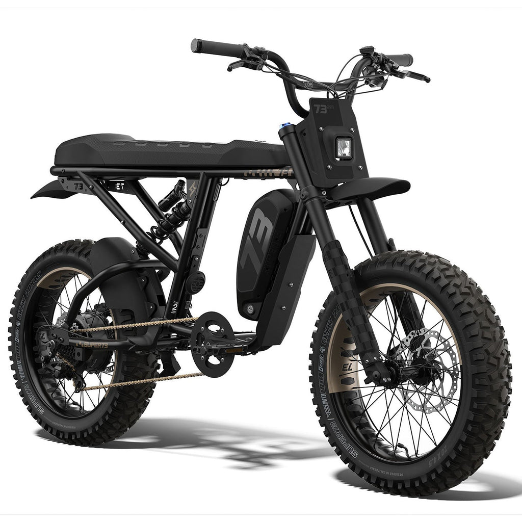 Front view of the SUPER73-R Adventure SE ebike in Bandit