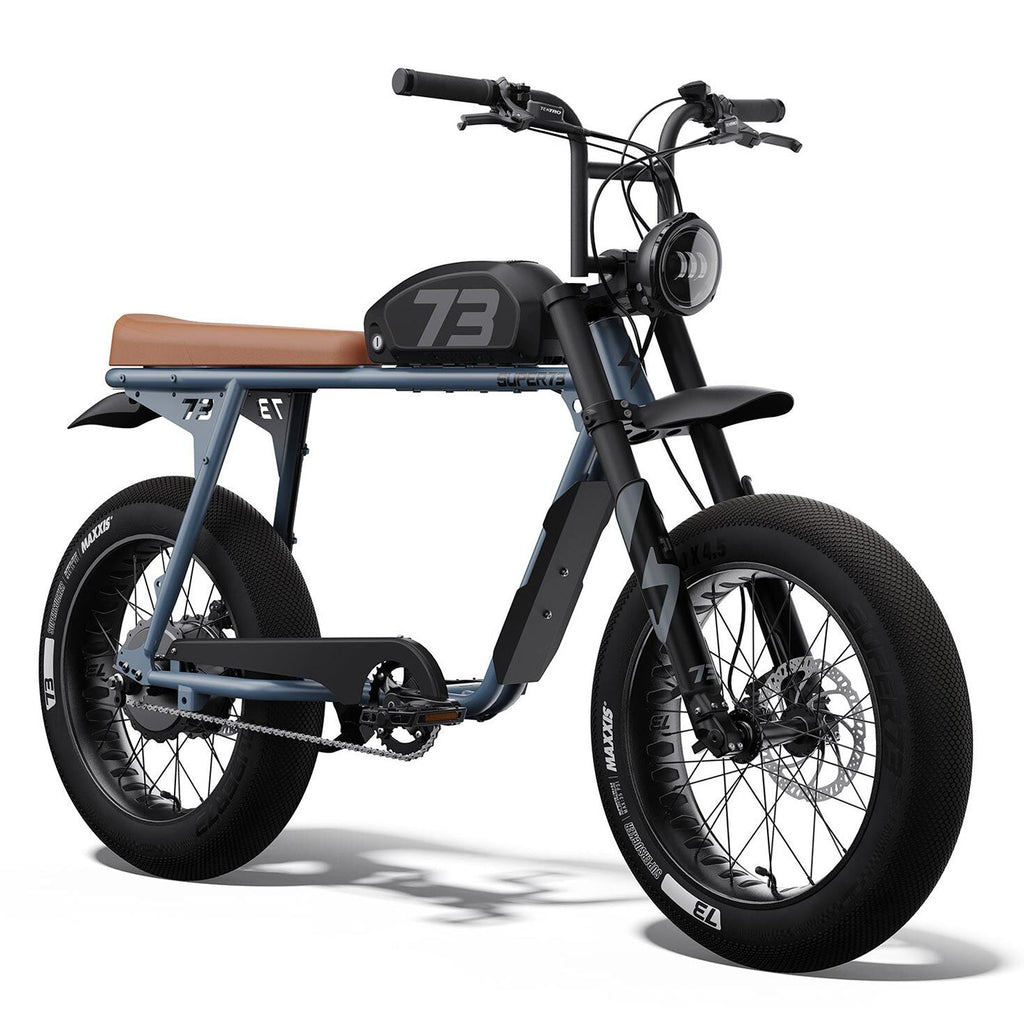 Front view of the SUPER73-S2 SE ebike in Panthro Blue