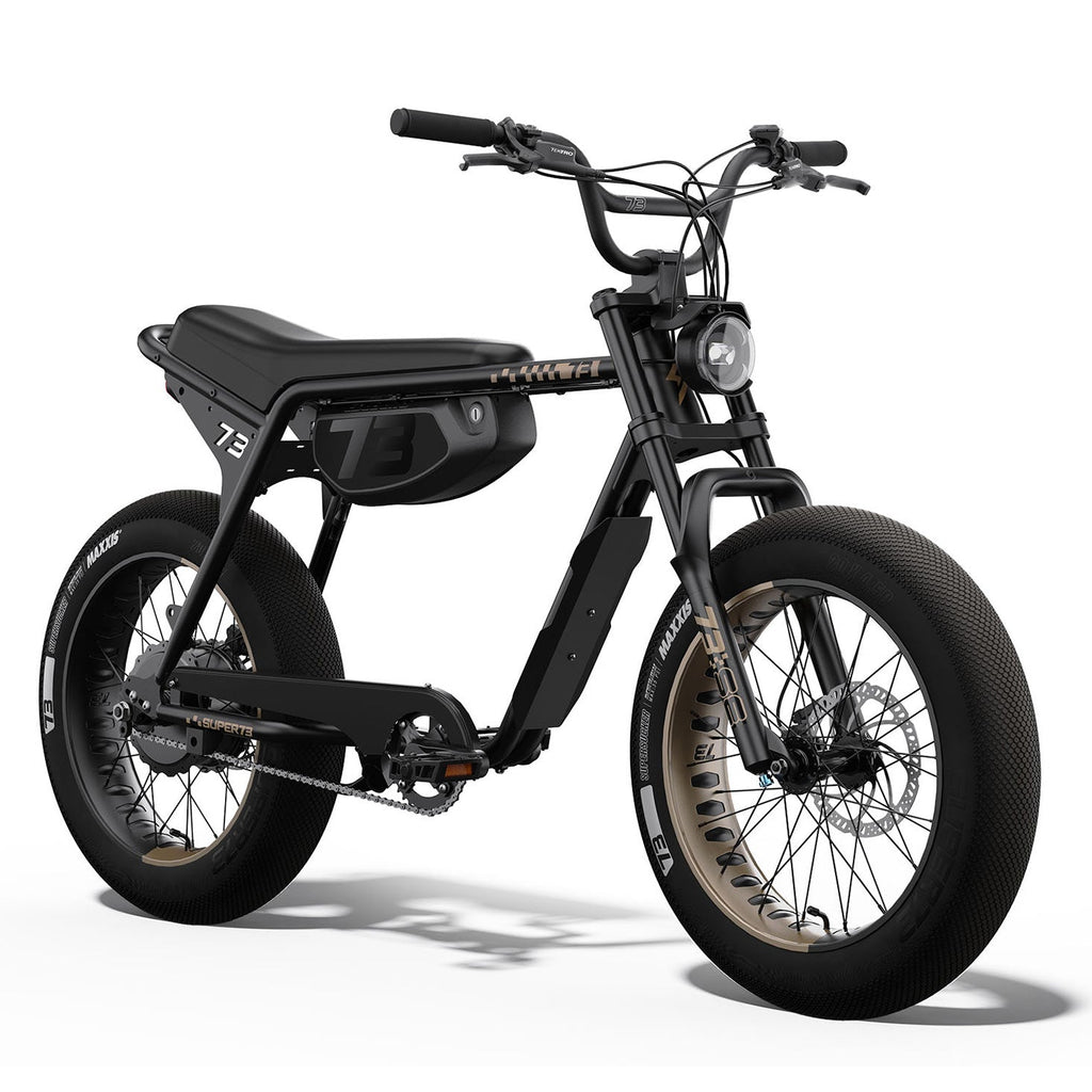 Front view of the SUPER73-ZX SE ebike in Bandit