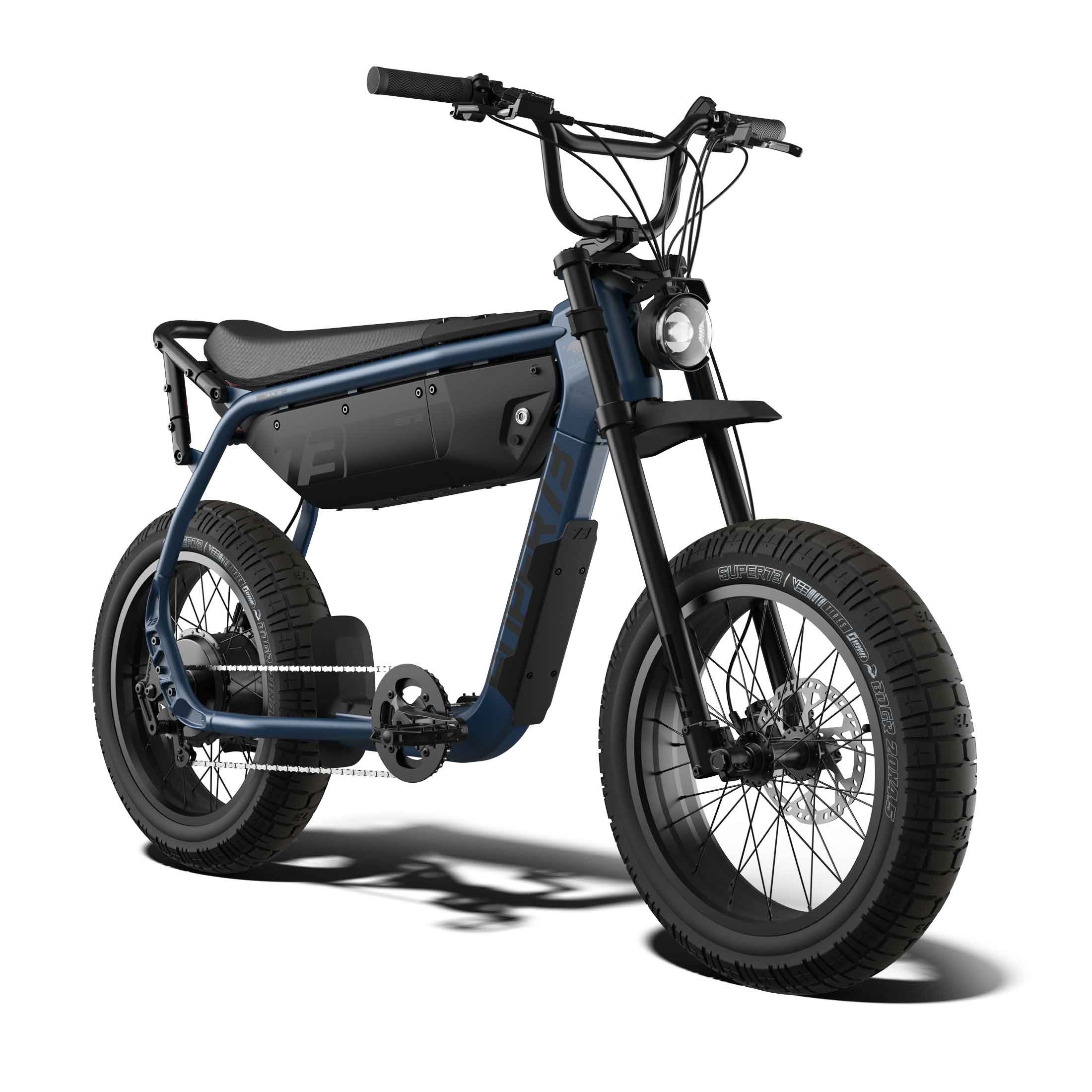 Front view of the SUPER73-B1G ebike in Slate